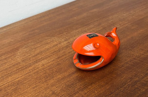 Ceramic Whale Figurine Ashtray from Ceramica D'Arte, Salerno, Italy, 1970s-UAH-1720995