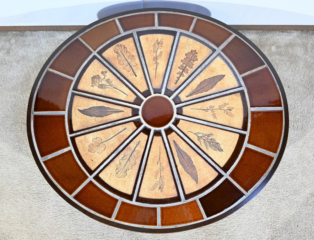 Ceramics and Sandstone Coffee Table from Vallauris, 1960s