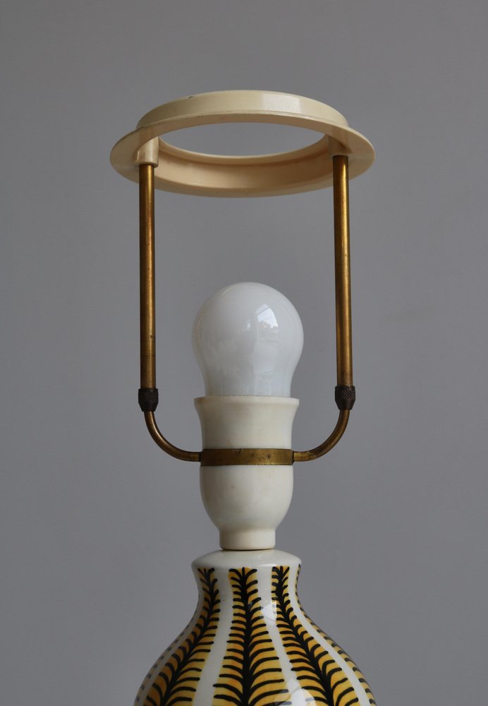 Ceramics Table Lamp attributed to Eva & Johannes Andersen, Denmark, 1950s