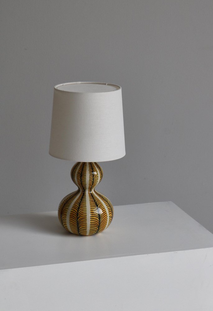 Ceramics Table Lamp attributed to Eva & Johannes Andersen, Denmark, 1950s