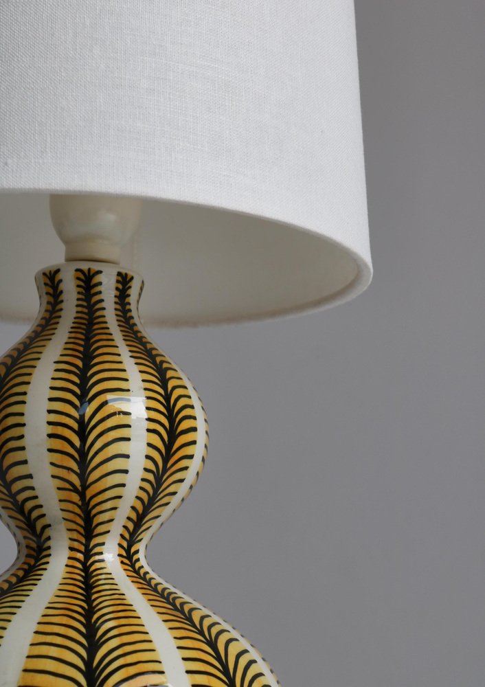 Ceramics Table Lamp attributed to Eva & Johannes Andersen, Denmark, 1950s