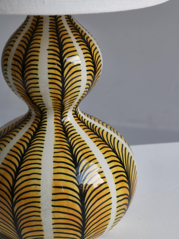 Ceramics Table Lamp attributed to Eva & Johannes Andersen, Denmark, 1950s