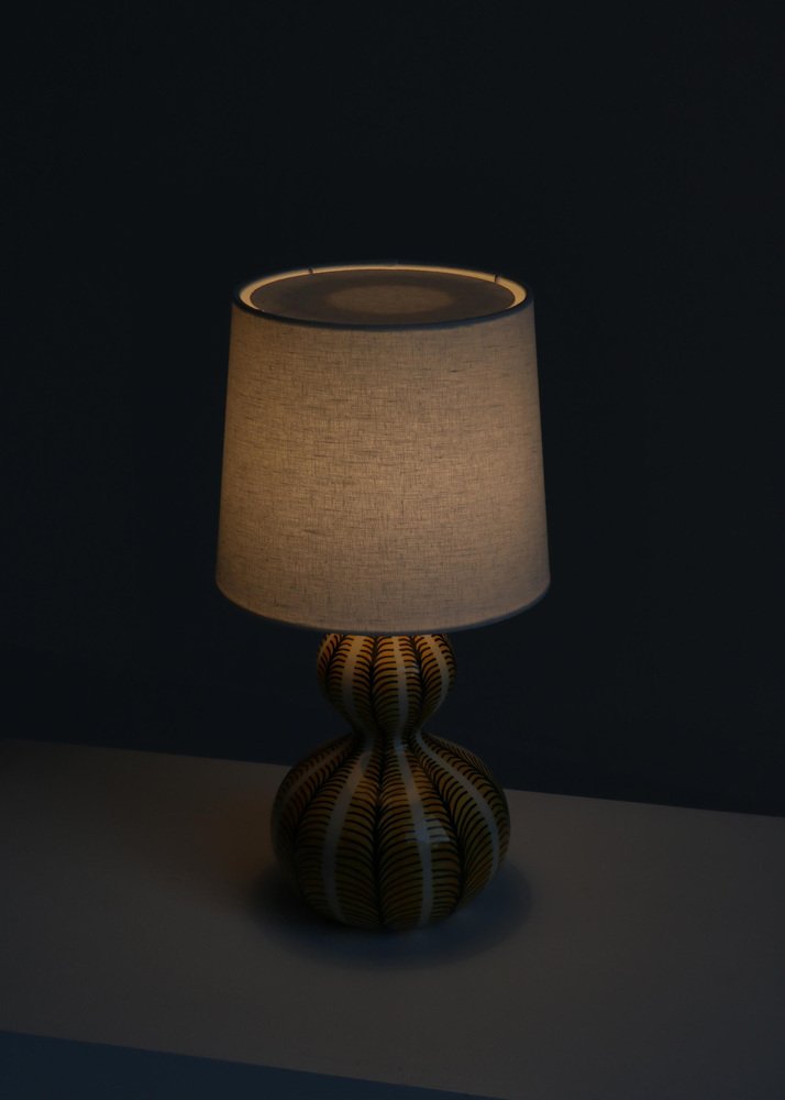 Ceramics Table Lamp attributed to Eva & Johannes Andersen, Denmark, 1950s