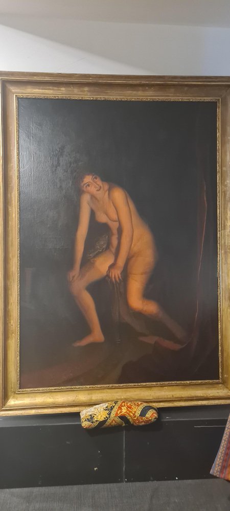 Cesare Ghirardi, Adonis' Mother Myrrha, 1869, Oil on Canvas, Framed