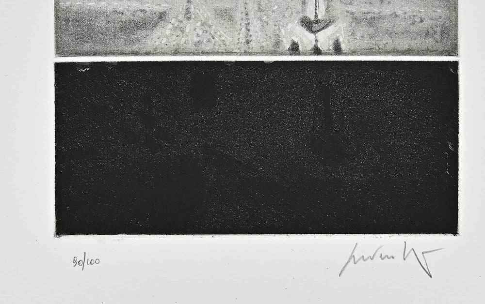 Cesare Peverelli, Composition, Etching, 1973