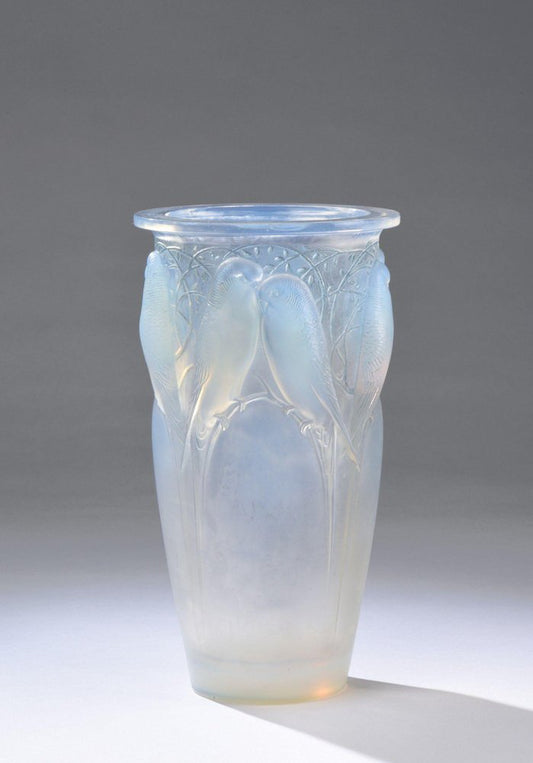 Ceylon Opalescent Vases by René Lalique, Set of 2