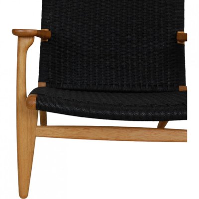 Ch-25 Lounge Chair with Black Paper Cord by Hans Wegner-MTD-2017031