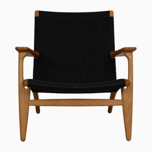 Ch-25 Lounge Chair with Black Paper Cord by Hans Wegner-MTD-2017031