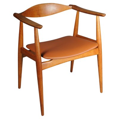 CH-35 Armchair in Teak and Leather by Hans J. Wegner, 1890s-FLW-1761473