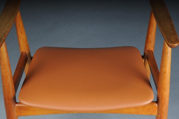 CH-35 Armchair in Teak and Leather by Hans J. Wegner, 1890s-FLW-1761473