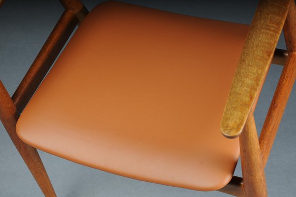 CH-35 Armchair in Teak and Leather by Hans J. Wegner, 1890s-FLW-1761473