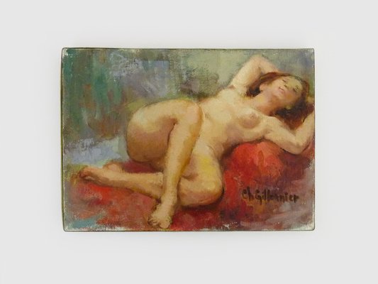 Ch. Gillonnier, Nude Woman, 1920s, Oil on Canvas-MZP-1778445