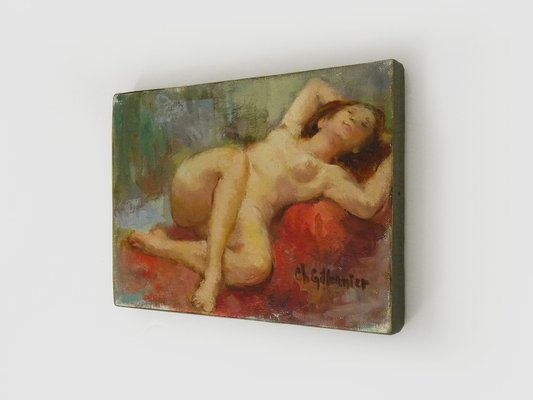 Ch. Gillonnier, Nude Woman, 1920s, Oil on Canvas-MZP-1778445