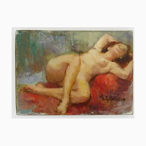 Ch. Gillonnier, Nude Woman, 1920s, Oil on Canvas-MZP-1778445