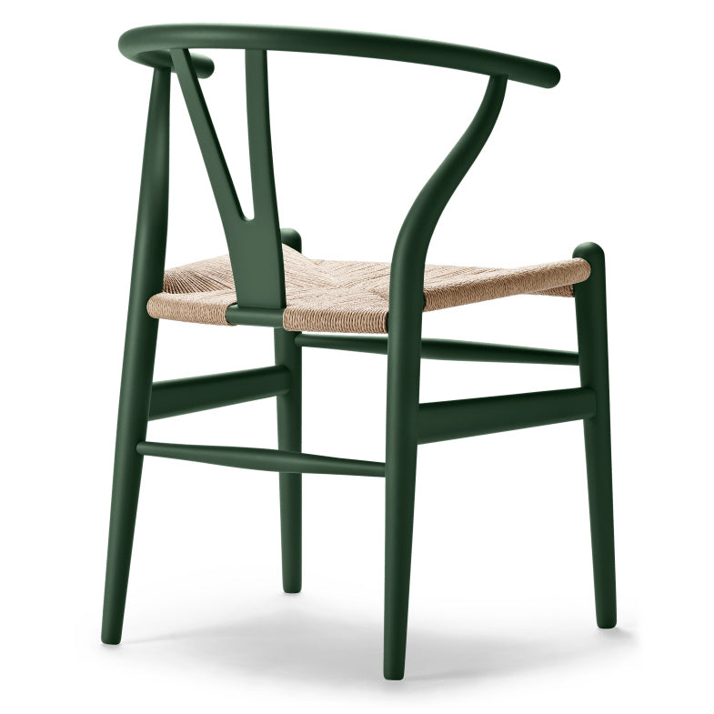 CH24 | WISHBONE CHAIR by Carl Hansen & Søn #beech/Painted Green (CHS)/Natural Paper Cord