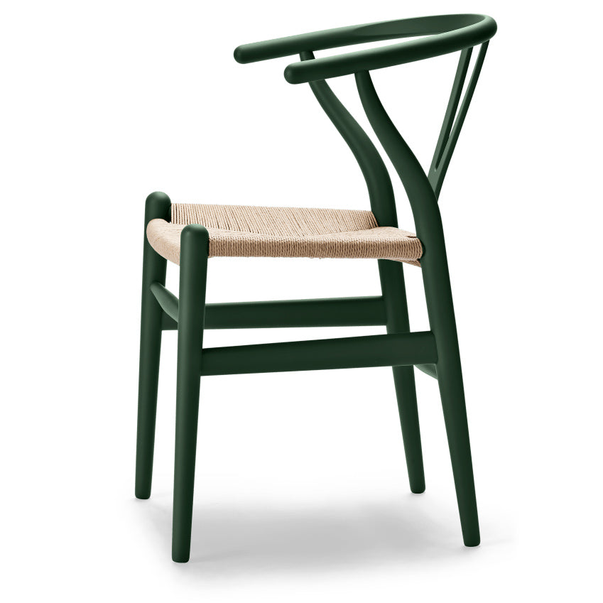 CH24 | WISHBONE CHAIR by Carl Hansen & Søn #beech/Painted Green (CHS)/Natural Paper Cord