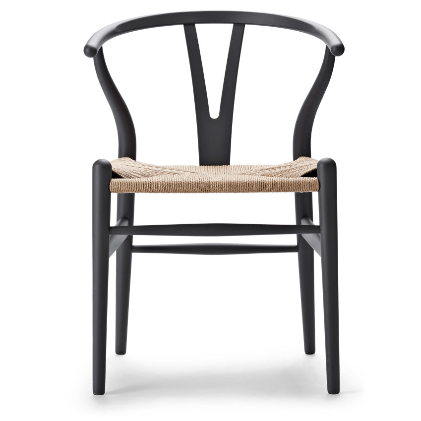 CH24 | WISHBONE CHAIR by Carl Hansen & Søn #beech/Painted Antracite Gray (CHS)/Natural Paper Cord