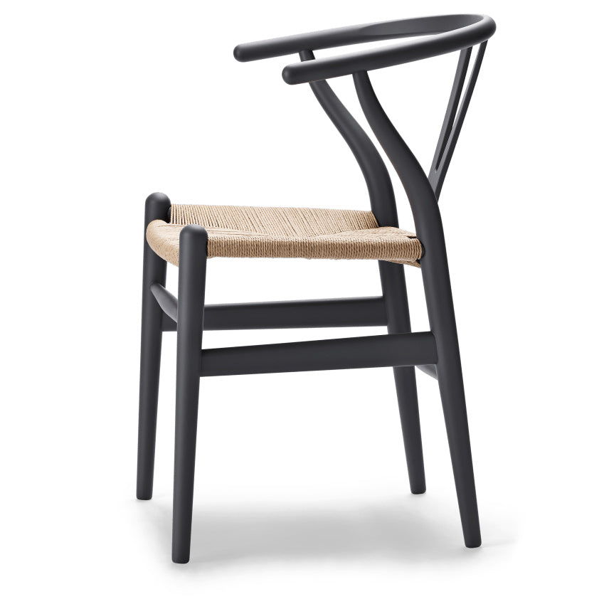 CH24 | WISHBONE CHAIR by Carl Hansen & Søn #beech/Painted Antracite Gray (CHS)/Natural Paper Cord