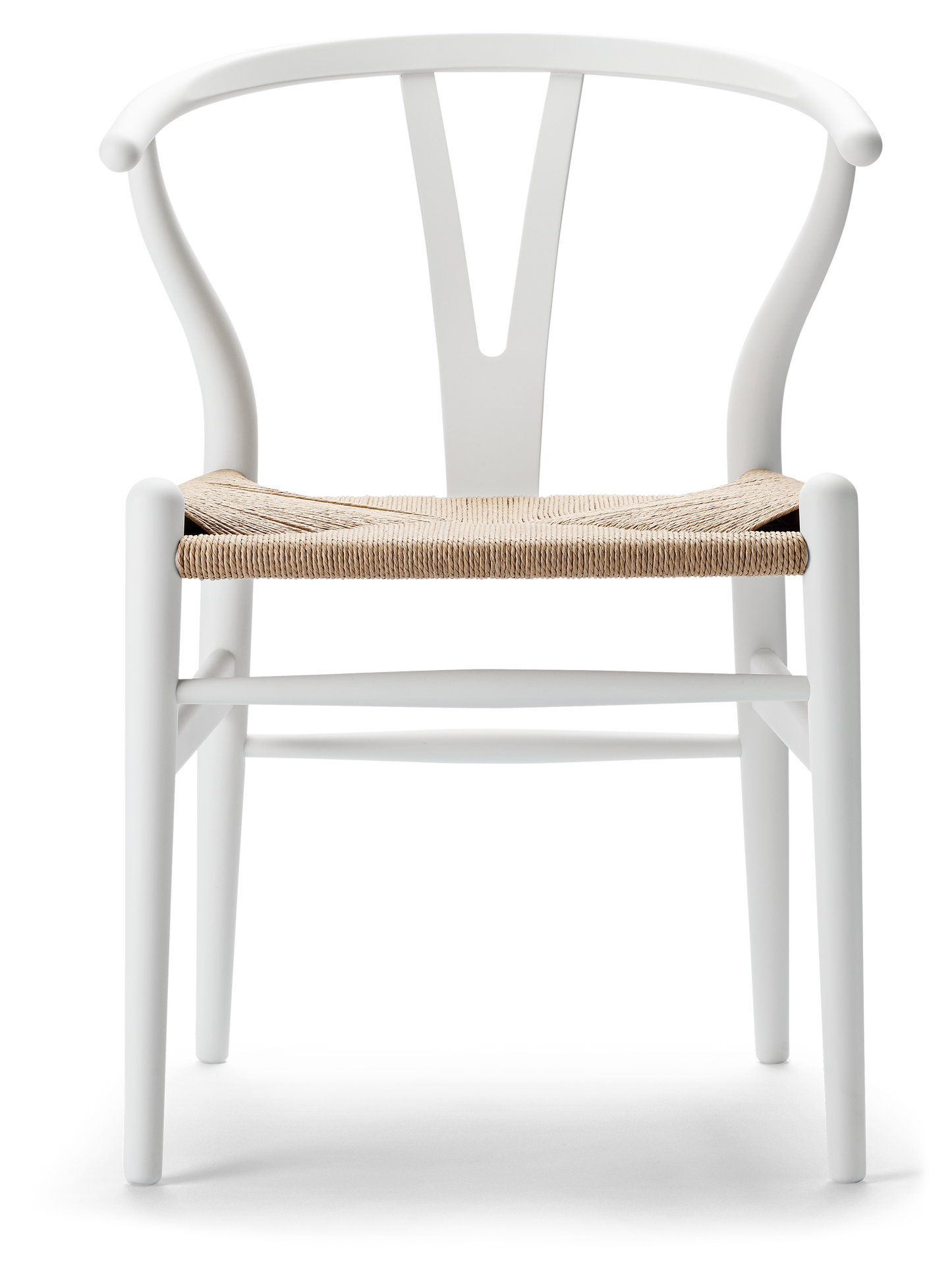 CH24 Wishbone Chair - Beech, Soft Natural White, Natural Paper Cord