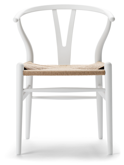 CH24 Wishbone Chair - Beech, Soft Natural White, Natural Paper Cord