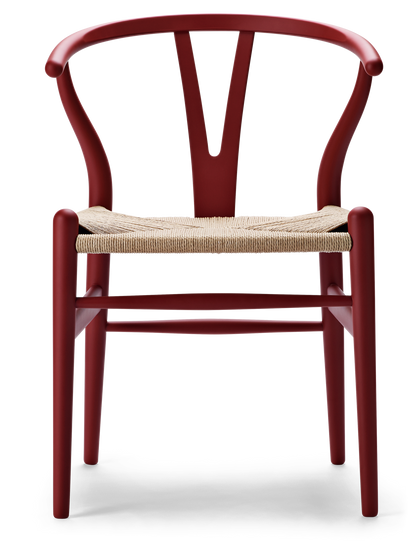 CH24 Wishbone Chair - Beech, Soft Red Brown, Natural Paper Cord
