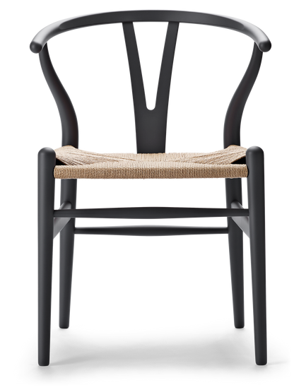 CH24 Wishbone Chair - Beech, Soft Anthracite Gray, Natural Paper Cord