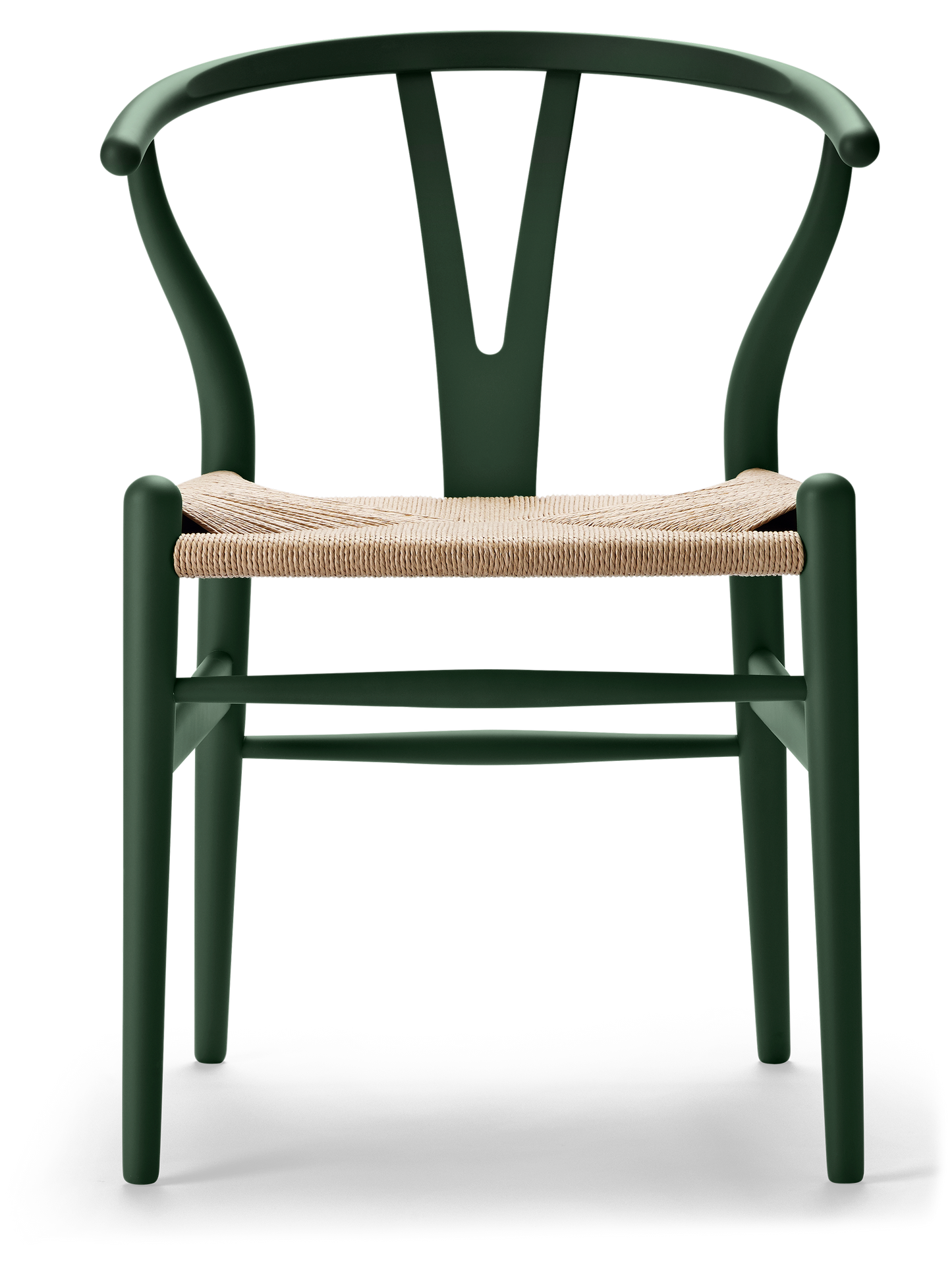 CH24 Wishbone Chair - Beech, Soft Green, Natural Paper Cord