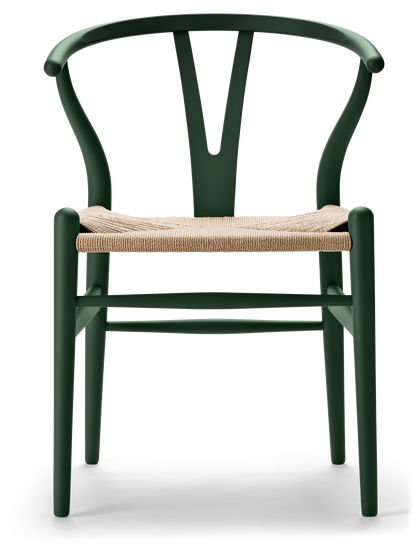 CH24 Wishbone Chair - Beech, Soft Green, Natural Paper Cord