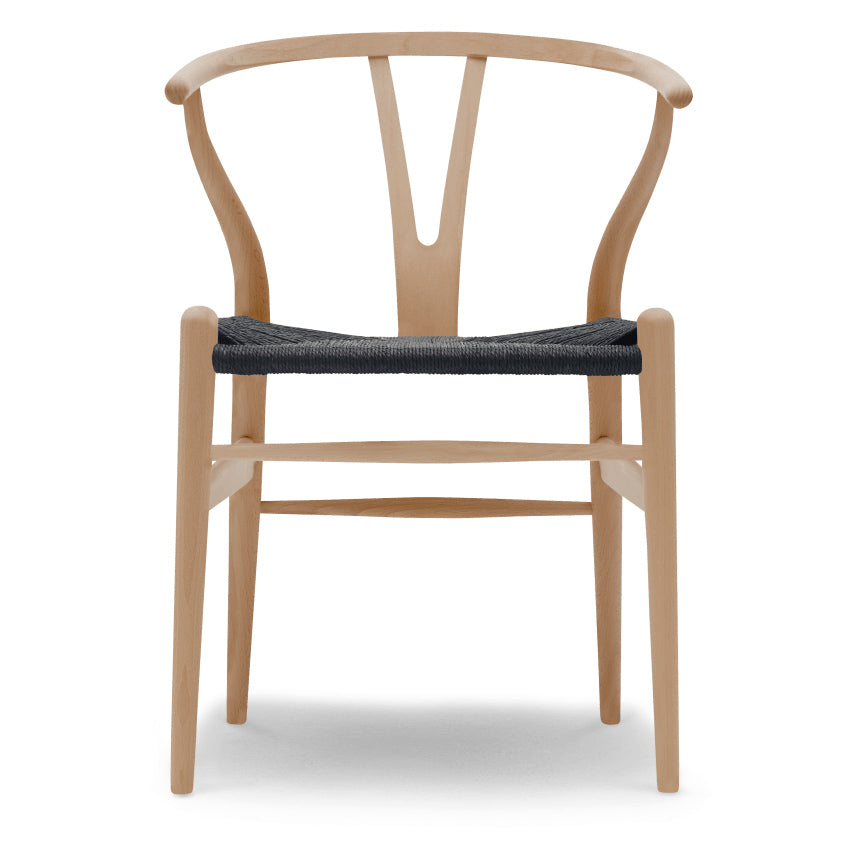 CH24 | WISHBONE CHAIR by Carl Hansen & Søn #beech/Oiled/Black Paper Cord