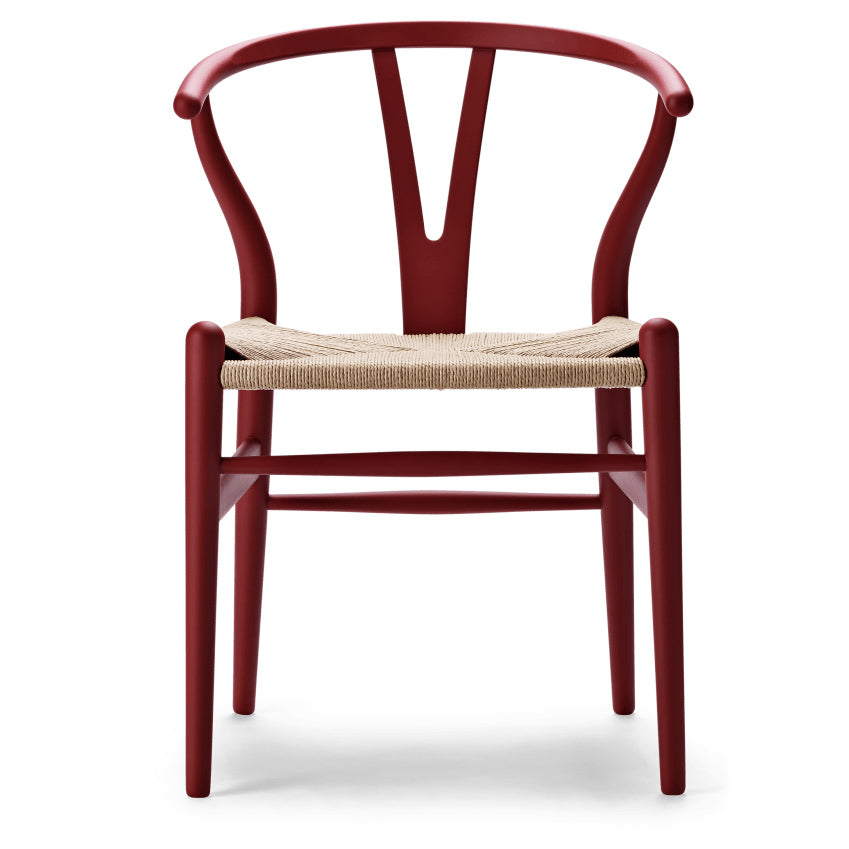 CH24 | WISHBONE CHAIR by Carl Hansen & Søn #beech/Painted Red Brown (CHS)/Natural Paper Cord