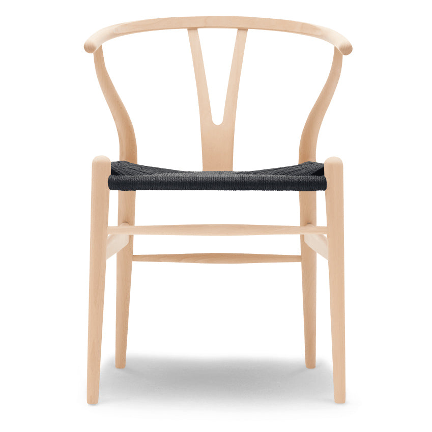 CH24 | WISHBONE CHAIR by Carl Hansen & Søn #beech/Soaped/Black Paper Cord