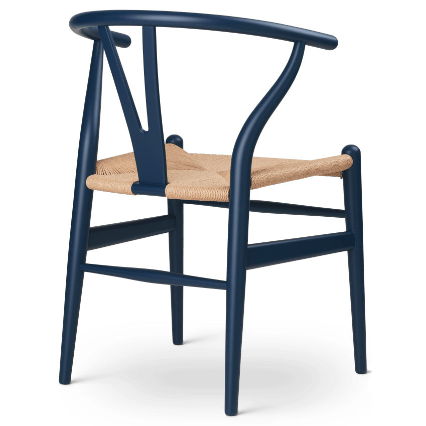 CH24 | WISHBONE CHAIR by Carl Hansen & Søn #beech/Painted Blue (CHS)/Natural Paper Cord