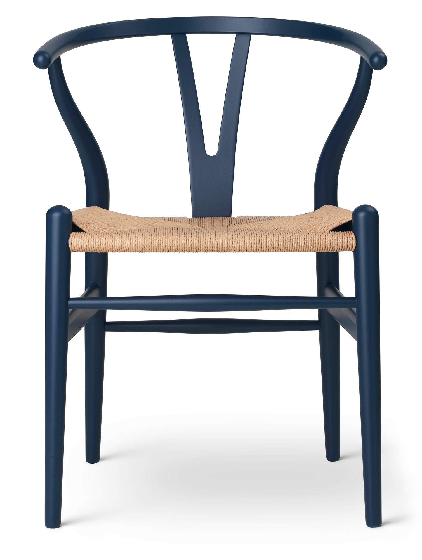 CH24 Wishbone Chair - Beech, Soft Blue, Natural Paper Cord