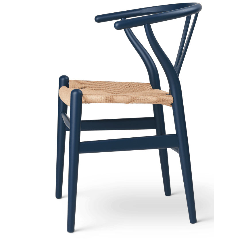 CH24 | WISHBONE CHAIR by Carl Hansen & Søn #beech/Painted Blue (CHS)/Natural Paper Cord