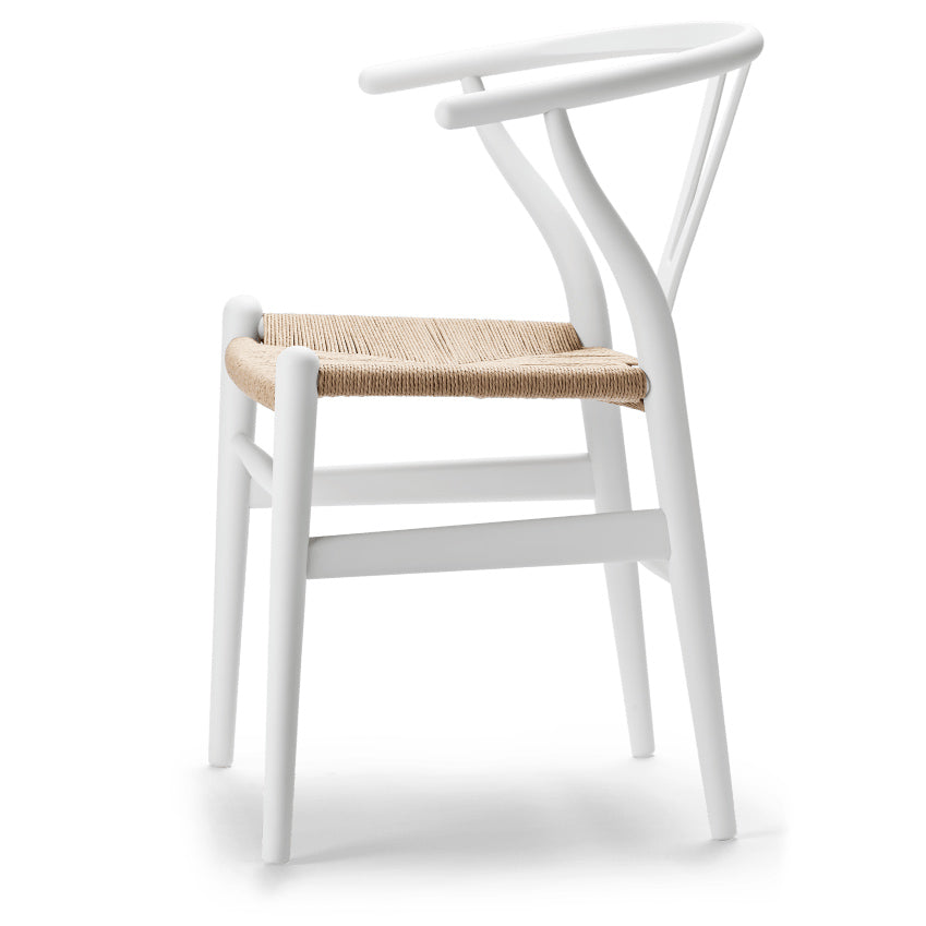 CH24 | WISHBONE CHAIR by Carl Hansen & Søn #beech/Painted Natural White (CHS)/Natural Paper Cord