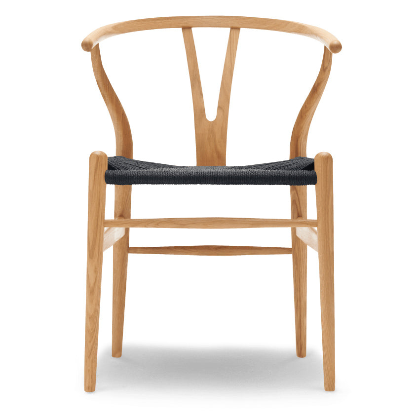 CH24 | WISHBONE CHAIR by Carl Hansen & Søn #oak/Oiled/Black Paper Cord