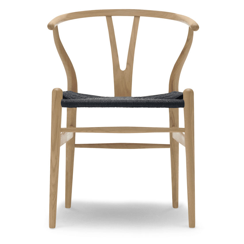 CH24 | WISHBONE CHAIR by Carl Hansen & Søn #oak/Soaped/Black Paper Cord