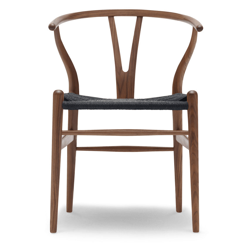 CH24 | WISHBONE CHAIR by Carl Hansen & Søn #walnut/Oiled/Black Paper Cord