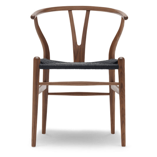 CH24 | WISHBONE CHAIR by Carl Hansen & Søn #walnut/Oiled/Black Paper Cord