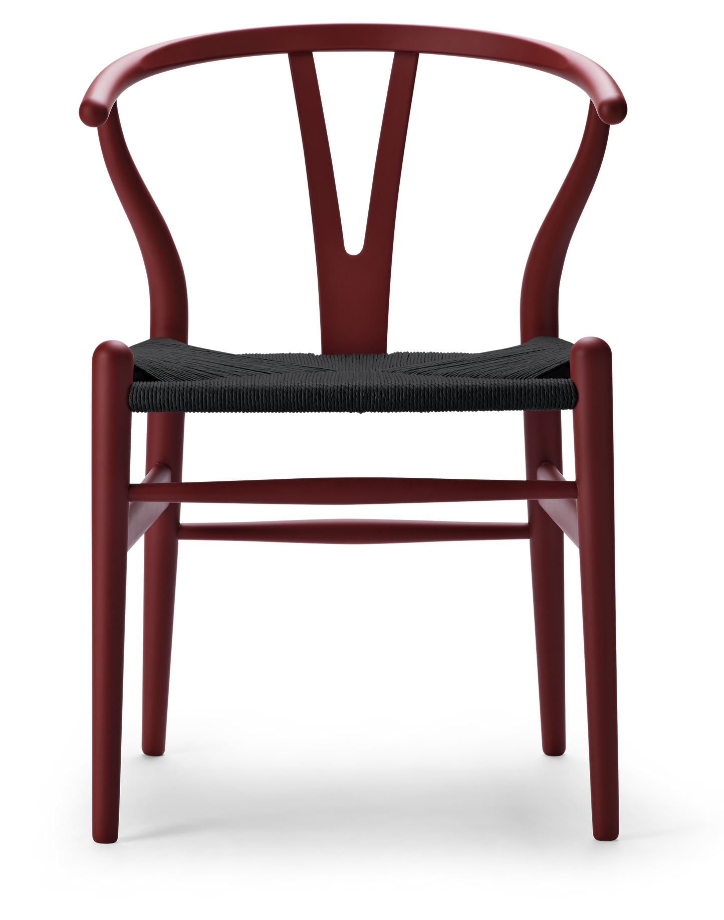 CH24 Wishbone Chair - Beech, Soft Red Brown, Black Paper Cord