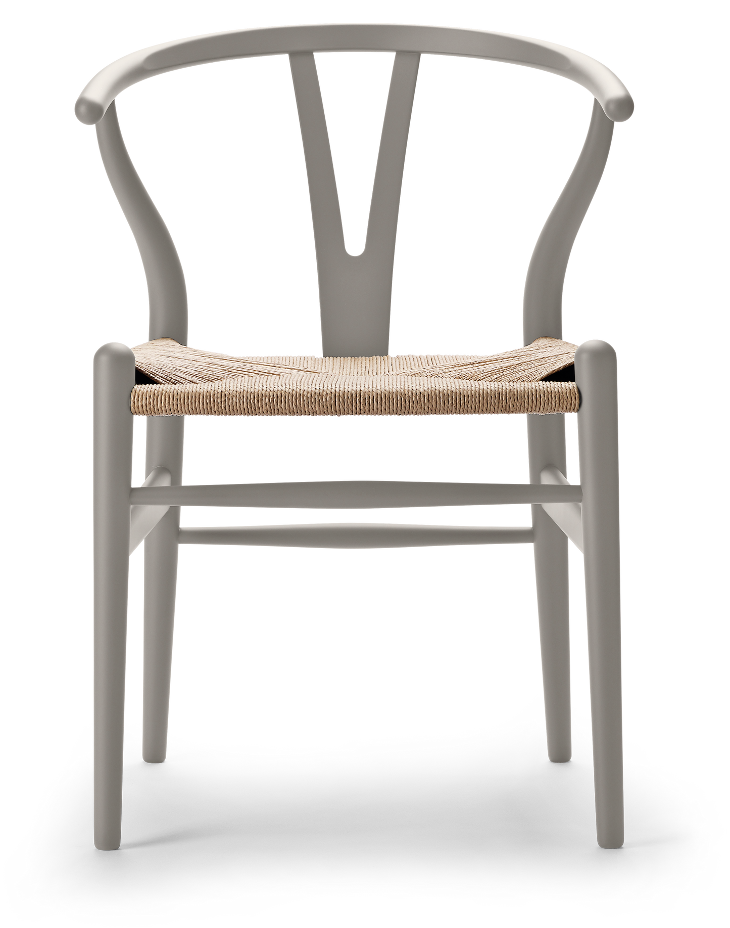 CH24 Wishbone Chair - Beech, Soft Silver Gray, Natural Paper Cord