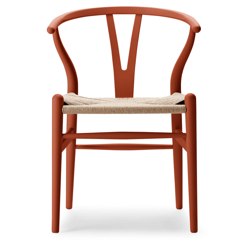 CH24 | WISHBONE CHAIR by Carl Hansen & Søn #beech/Painted Terracotta (IC)/Natural Paper Cord