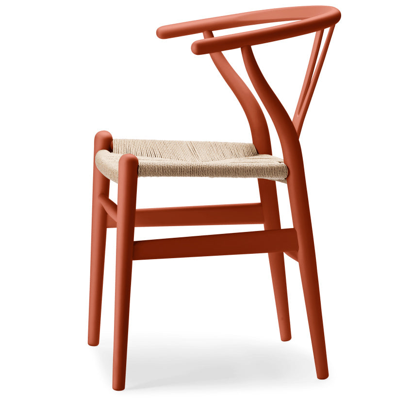 CH24 | WISHBONE CHAIR by Carl Hansen & Søn #beech/Painted Terracotta (IC)/Natural Paper Cord