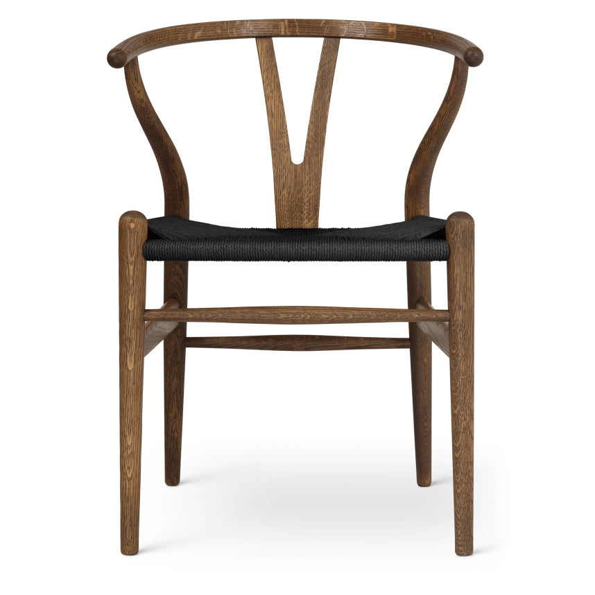 CH24 | WISHBONE CHAIR by Carl Hansen & Søn #oak/Smoked Oiled/Black Paper Cord