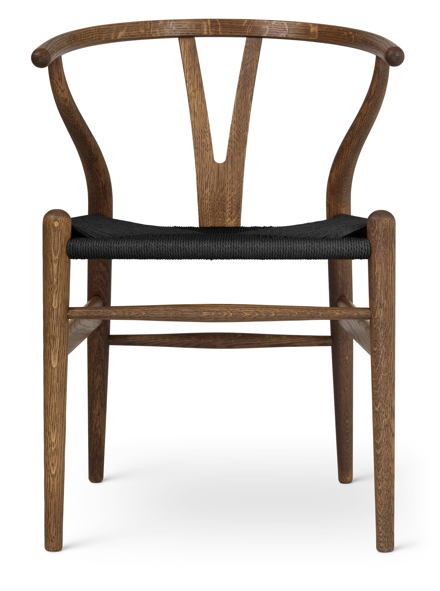 CH24 Wishbone Chair - Oak, Smoked Oil, Black Paper Cord