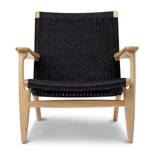 CH25 | Lounge Chair by Carl Hansen & Søn #Oak/Lacquered/Black Paper Cord