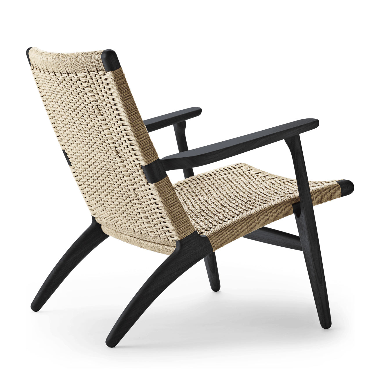 CH25 | Lounge Chair by Carl Hansen & Søn #Oak/Painted Black/Natural Paper Cord