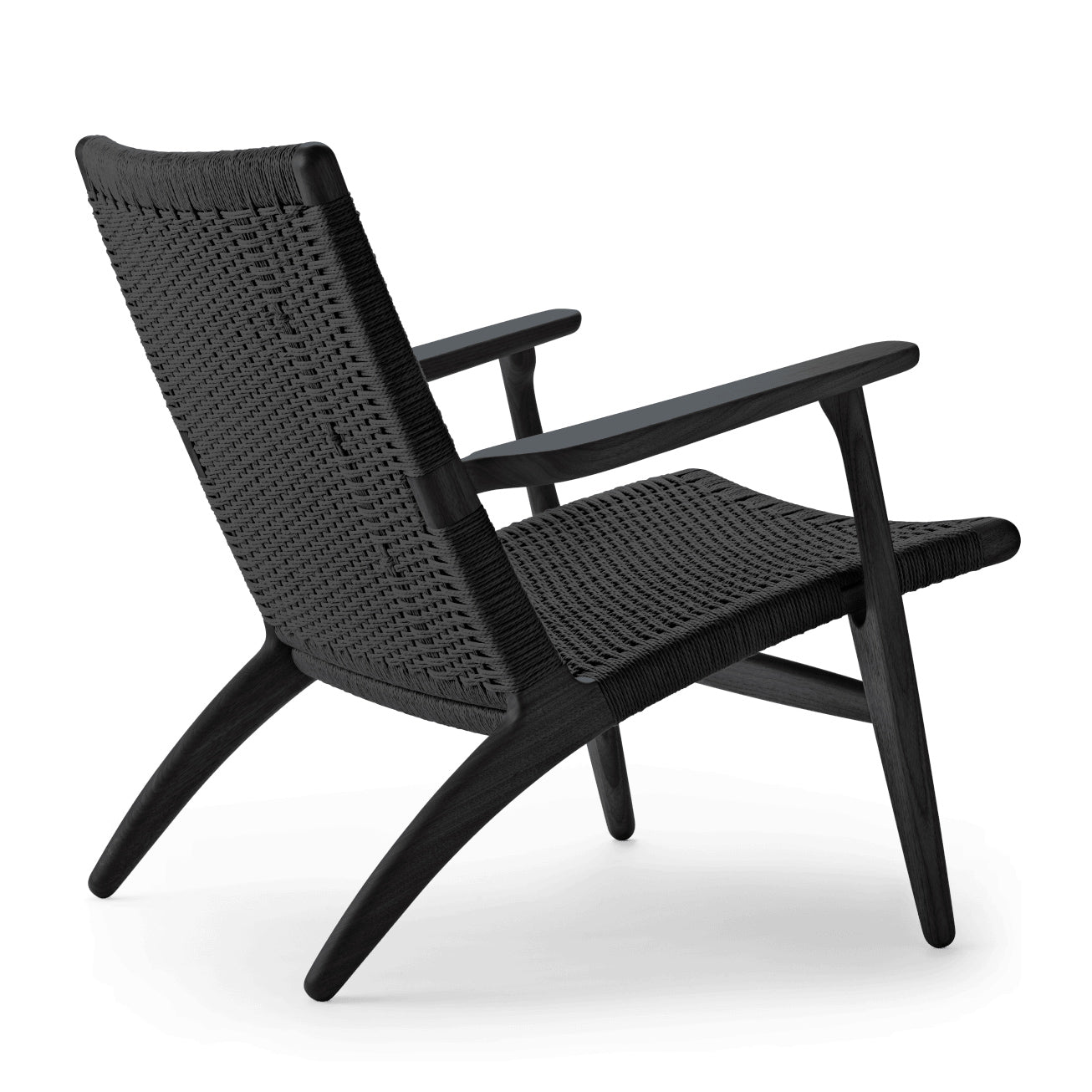 CH25 | Lounge Chair by Carl Hansen & Søn #Oak/Painted Black/Black Paper Cord