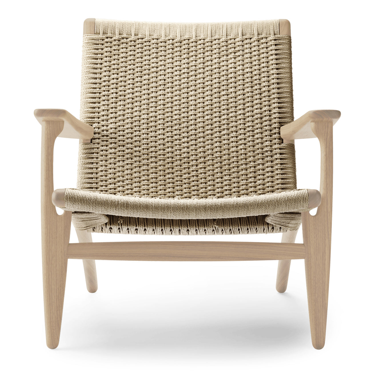 CH25 | Lounge Chair by Carl Hansen & Søn #Oak/White Oiled/Natural Paper Cord