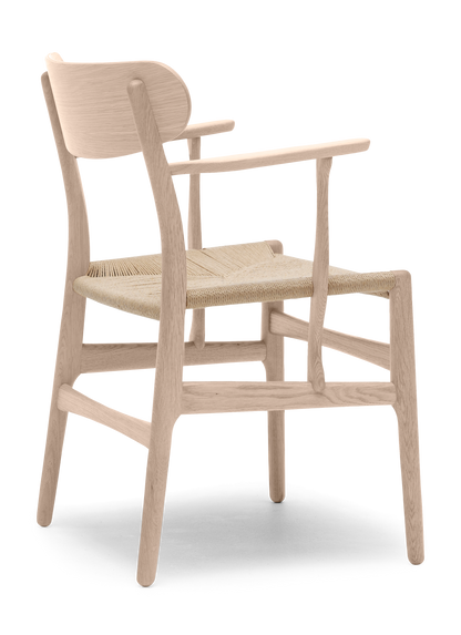 CH26 Dining Chair - Oak Soap Natural Paper Cord Back